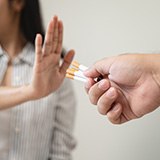 Lady refuses cigarettes
