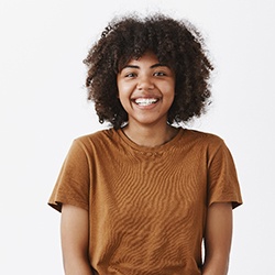 Patient in La Porte smiling brightly after professional teeth whitening