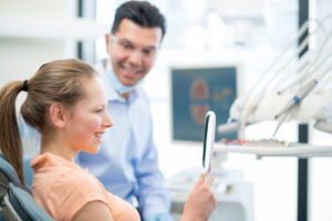 young woman at dentist