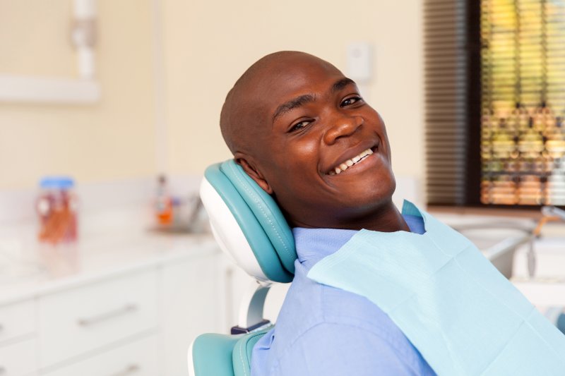 A man seeing a sedation dentist in La Porte.