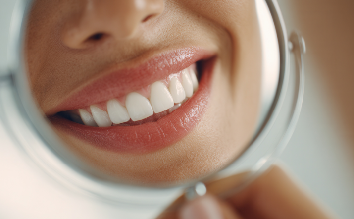 Close up of woman's smile